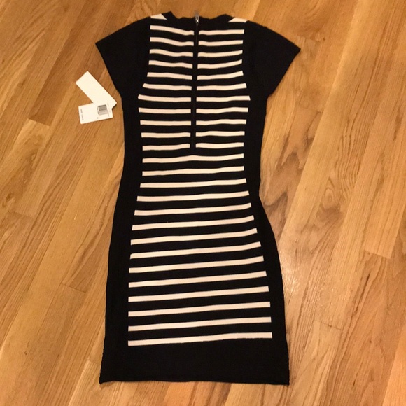 French Connection Form Fitting Striped Dress - Picture 2 of 5